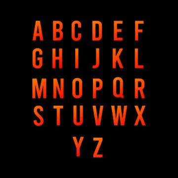 Alphabetic font Vector Template Design Illustration Stock Illustration