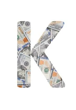 Alphabetic letter K. Stock Photos