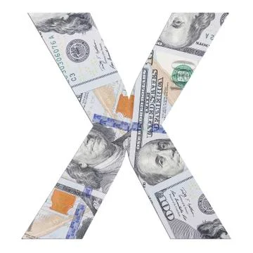 Alphabetic letter X. Stock Photos