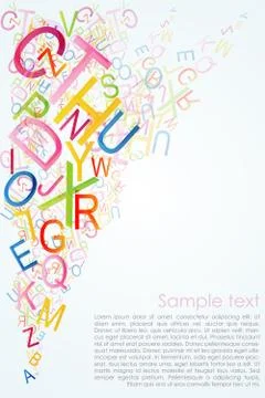 Alphabetical abstract background Stock-Illustration