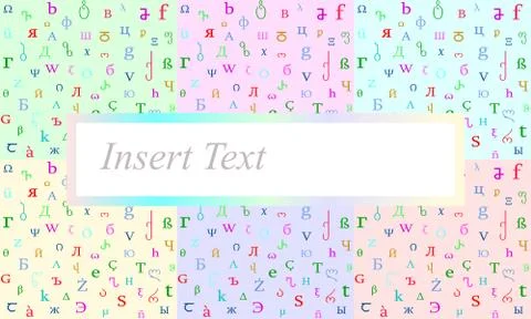 Alphabetical background Stock Illustration