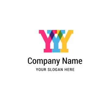Alphabetical logo design with creative typography vector Stock Illustration
