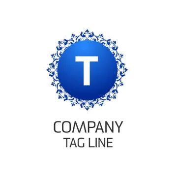 Alphabetical logo design with creative typography vector Stock Illustration