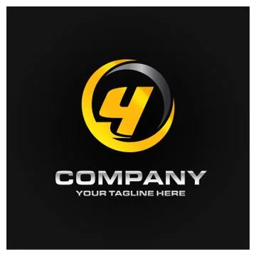 Alphabetical logo design with creative typography vector Stock Illustration