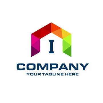 Alphabetical logo design with creative typography vector Stock Illustration