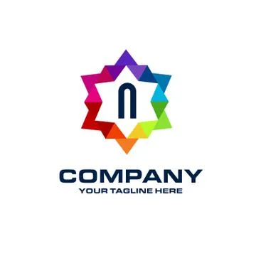 Alphabetical logo design with creative typography vector Stock Illustration