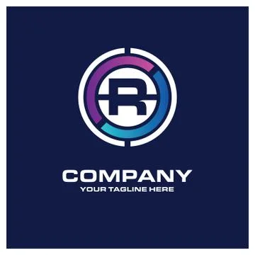 Alphabetical logo design with creative typography vector Stock Illustration