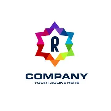Alphabetical logo design with creative typography vector Stock Illustration