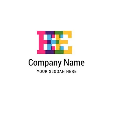 Alphabetical logo design with creative typography vector Stock Illustration