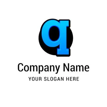 Alphabetical logo design with creative typography vector Stock Illustration