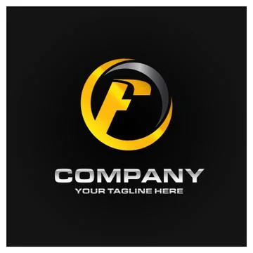 Alphabetical logo design with creative typography vector Stock Illustration