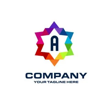 Alphabetical logo design with creative typography vector Stock Illustration