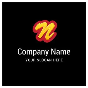Alphabetical logo design with creative typography vector Stock Illustration