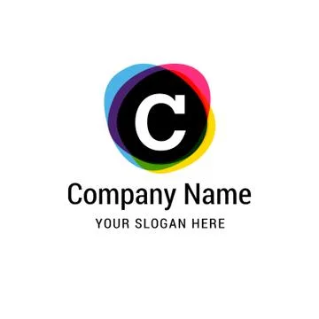 Alphabetical logo design with creative typography vector Stock Illustration