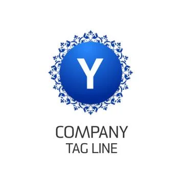 Alphabetical logo design with creative typography vector Stock Illustration