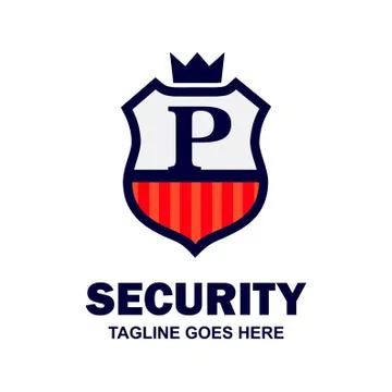 Alphabetical logo of security compnay and typography vector イラスト素材