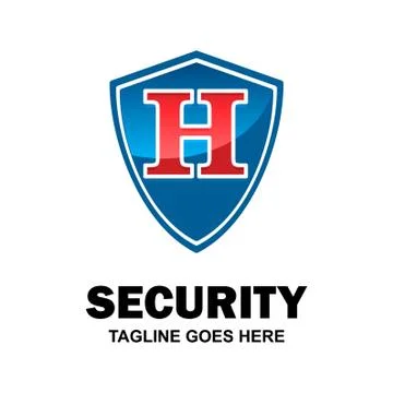 Alphabetical logo of security compnay and typography vector 库存插图