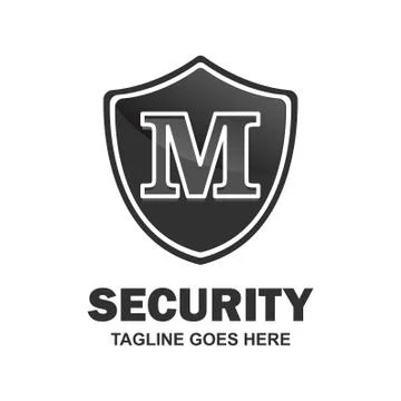 Alphabetical logo of security compnay and typography vector Stockillustratie
