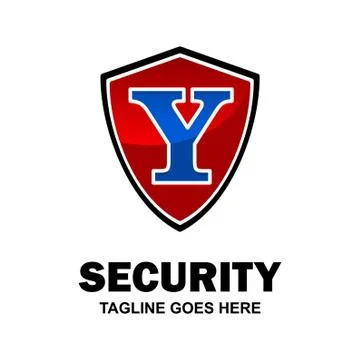 Alphabetical logo of security compnay and typography vector Stock Illustration