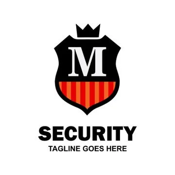 Alphabetical logo of security compnay and typography vector 스톡 일러스트