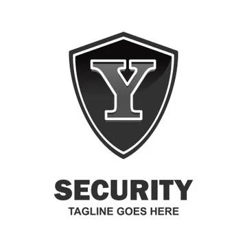 Alphabetical logo of security compnay and typography vector Stock Illustration