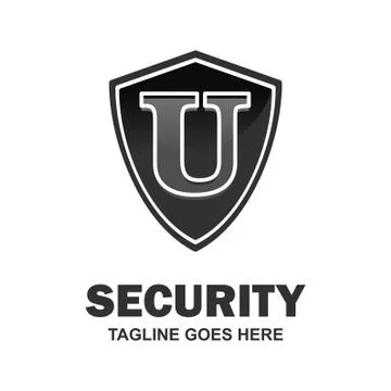 Alphabetical logo of security compnay and typography vector Stock Illustration