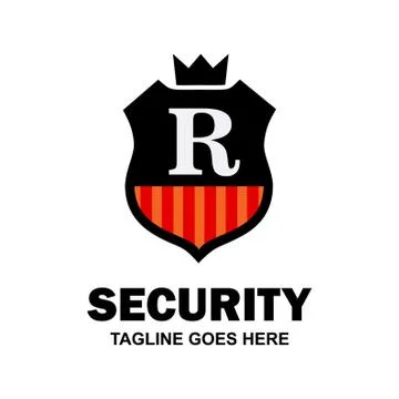 Alphabetical logo of security compnay and typography vector 库存插图