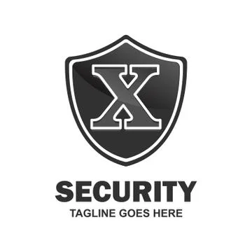 Alphabetical logo of security compnay and typography vector イラスト素材