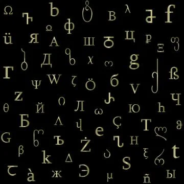 Alphabetical mix texture Illustrazione stock