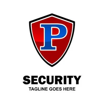 Alphabetical security logo design with creative typography vector Stock Illustration