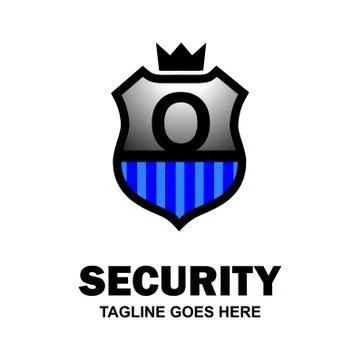 Alphabetical security logo design with creative typography vector Stock Illustration
