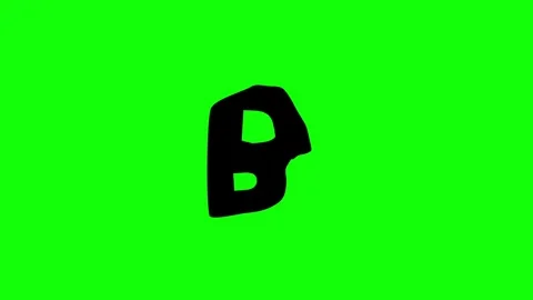 Alphabets with A B C on green screen 2D animation (Chroma key) Stock Footage 304236194