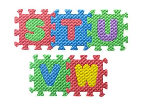 Alphabets of rubber puzzle Foto stock