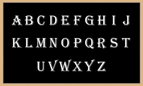 Alphabets A to Z Stock Illustration