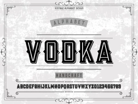 Alphabet.Typeface.Font.Script.Shadow Effect.Handcrafted handwritten vector la Illustrazione stock