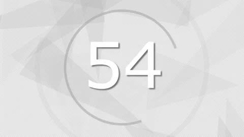 Alphachannel Countdown clock white triangle motiv Stock Footage 170438018