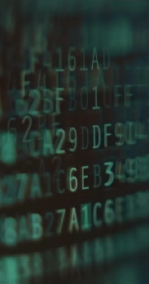 Alphanumeric codes in different colors Stock Footage 323367776