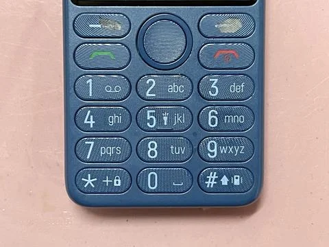 Alphanumeric Keypad of Blue Phone Stock Photos