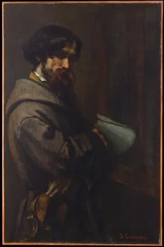 Alphonse Promayet (18221872) 1851 Gustave Courbet French Promayet, a violin.. Illustrazione stock