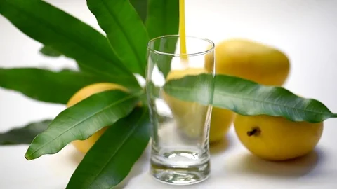 Alphonso Mango and juice Stock Footage 77117714