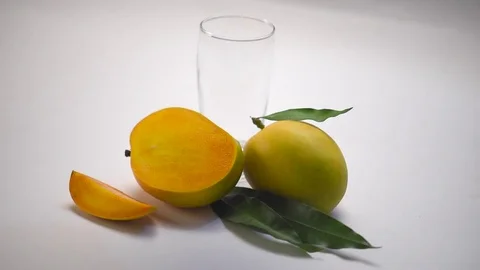 Alphonso Mango and juice Stock Footage 77117716