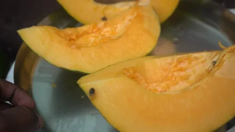 Alphonso mangoes, also known as Hapus, are celebrated for their vibrant saffron Stock Footage 310077821