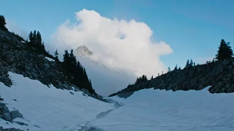 Alpine Basin Evening Timelapse Stock Footage 259007960