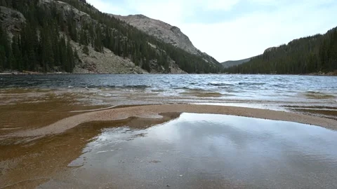 Alpine Beach at Lake Verna Stock Footage 147691229