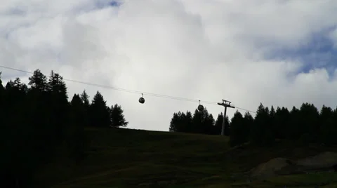Alpine Cable Car Stock Footage 31465851