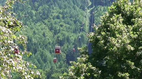 Alpine Cable Cars Stock-Footage 42316920