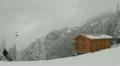 Alpine Chalet Cottage Shed Mountain Ski Slope Cold Winter Idyllic Place Snow HD Footage