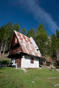 Alpine chalet Stock Photos