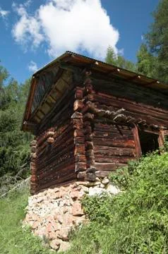 Alpine chalet Stock Photos