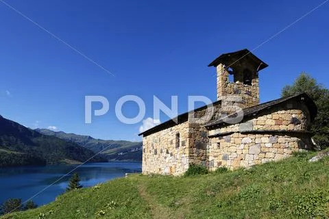 Alpine chapel Stock Photos